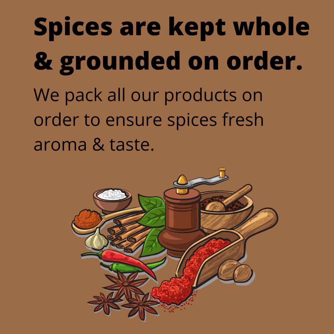 INDIANA ORGANIC Indiana Organic Garam Masala Powder - 150 Gram Freshly pack on order | No Red chilli | No onion and garlic.