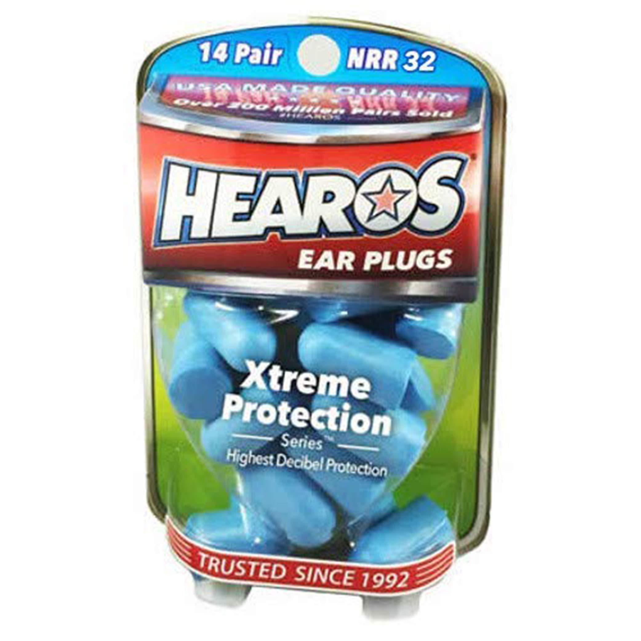 HEAROS Hearos Xtreme Protection Series Ear Plugs Highest NRR ,14 Pairs
