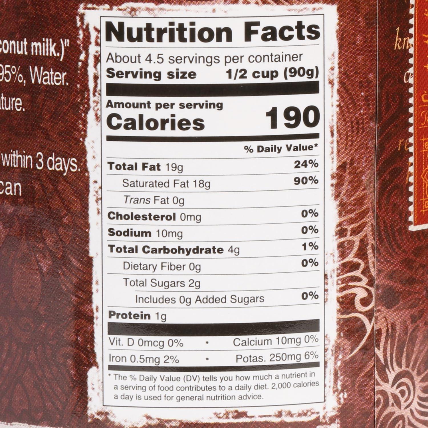 Real THAI Original Thai Cuisine Real Thai Coconut Cream, 400ml (Pack of 1)