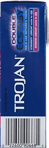 Trojan Trojan Double Ecstasy Lubricated Condoms - 10 Count