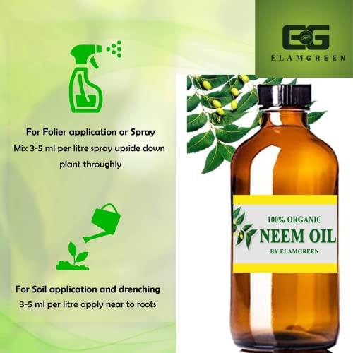 EG ELAMGREEN Elamgreen Organic Cold Pressed Neem Oil, 100 ml - Pack of 2