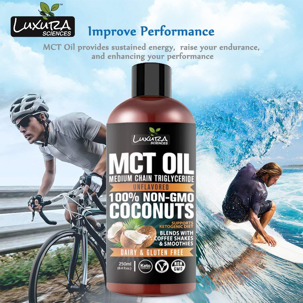 Luxura Sciences Luxura Sciences Organic MCT OIL 250 ML | Supports Ketogenic Diet |Dairy & Gluten Free | For Weight & Energy Management| Non-GMO