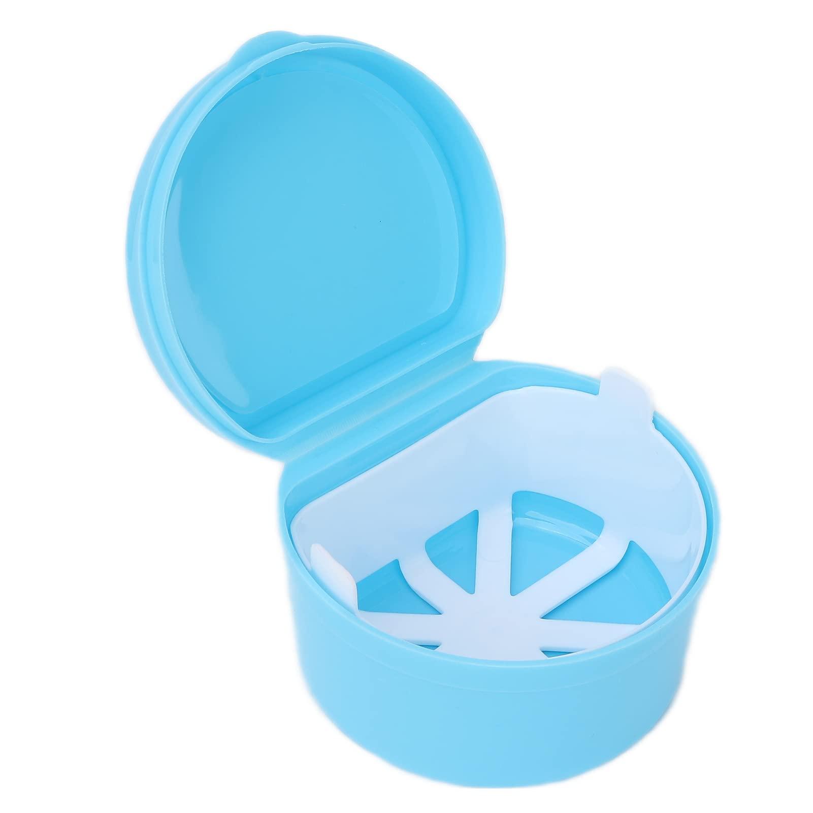 EXCLUZO EXCLUZO Dental Retainer Box, Non Toxic Odorless Lightweight Food Grade Denture Storage Container for Home for Artificial Teeth for Travel(Light blue)