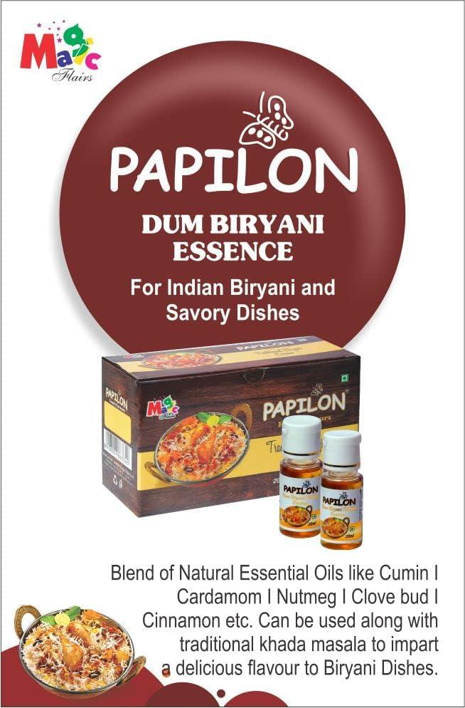 PAPILON FOOD FLAVOURS & COLOURS Papilon Dum Biryani Masala Essence (20 ml x 10 Bottles)