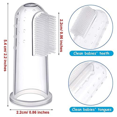 DEEPASHRI Deepashri Baby Tongue Cleaning Hygienic & Flexible New Born Baby Soft Silicon Tounge Toungue Cleaner Finger Toothbrush (Pack of 2)