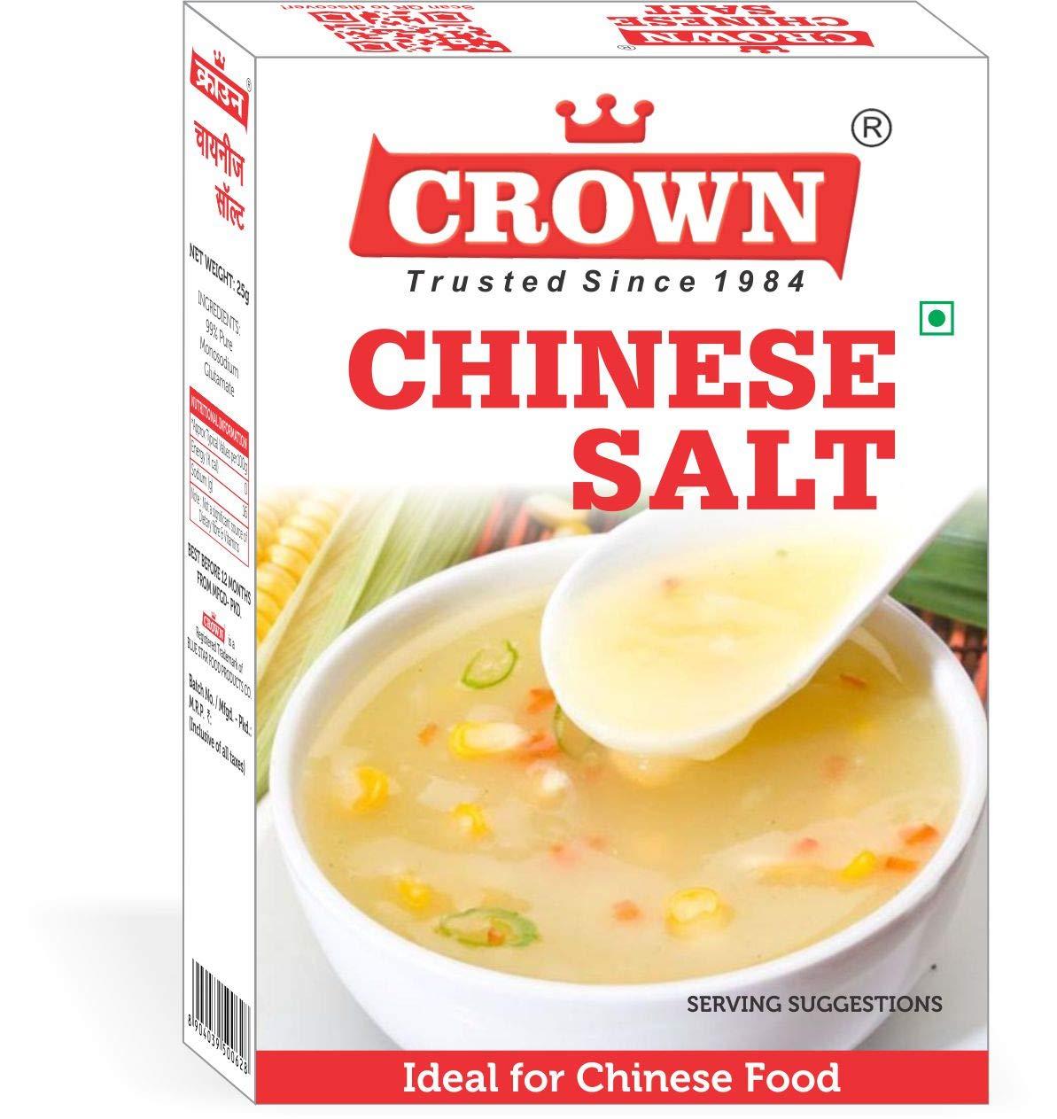 Crown Chinese Salt 150g - (25g x Pack of 6, Total:150g)