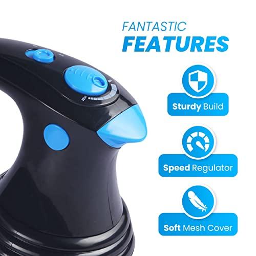 JSB JSB HF138 Body Massager Handheld for Pain Relief in Full Body, Neck, Back, Leg & Foot Pain (Black-Blue)