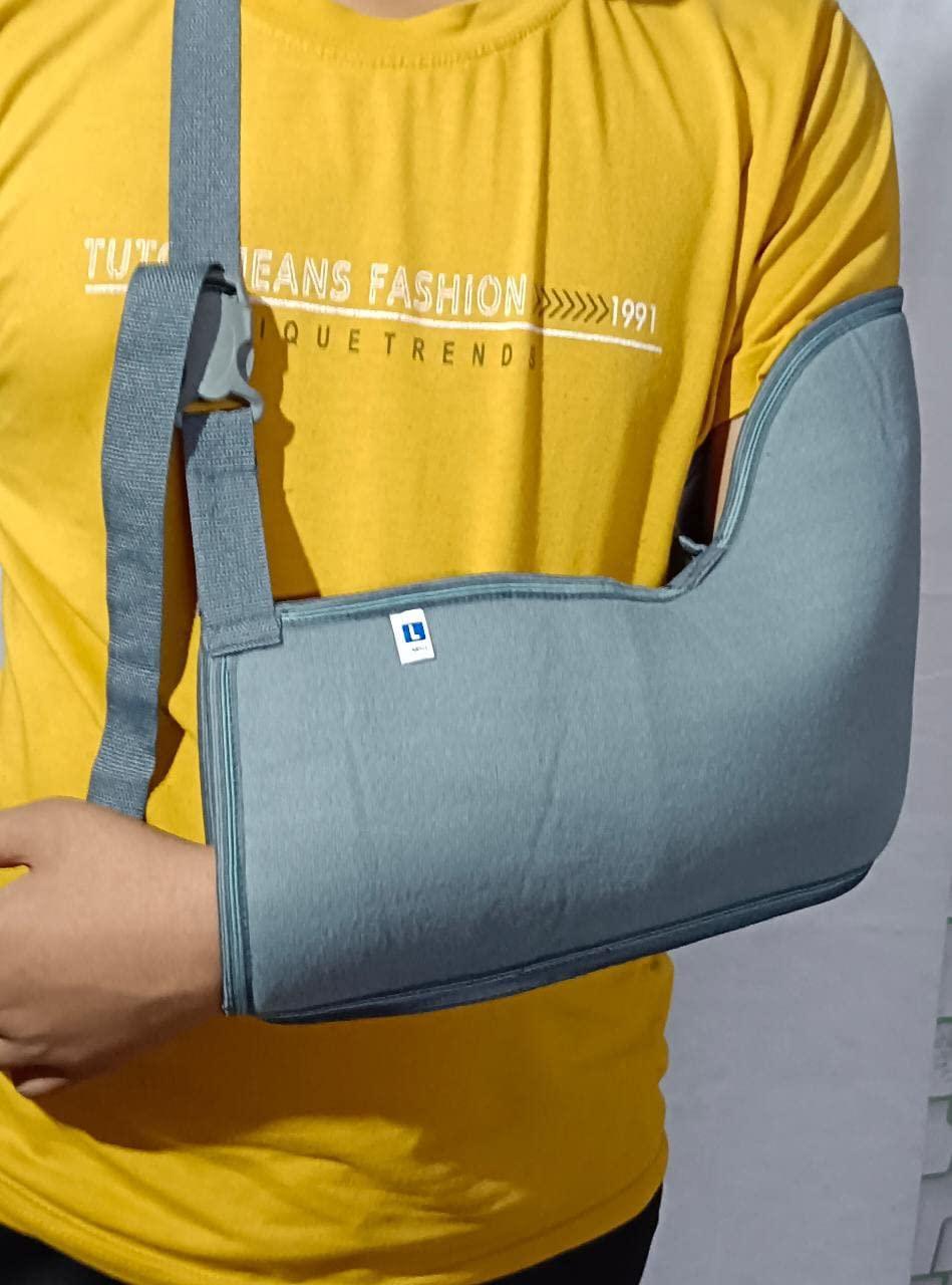 Generic SAMI ORTHO AIDS Arm Supporter Arm Sling Pouch Belt with Elbow Support, Arm Immobilizer Brace for Fracture, Sprain, Dislocation and Pain Relief
