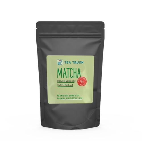 Tea Trunk Tea Trunk Matcha Green Tea Pure Ceremonial Grade Organic Japanese Matcha Authentic&Premium Matcha Tea Power Immunity Booster Improve Metabolism&Focus Detox Drink No Additives-30 Gm(Original)