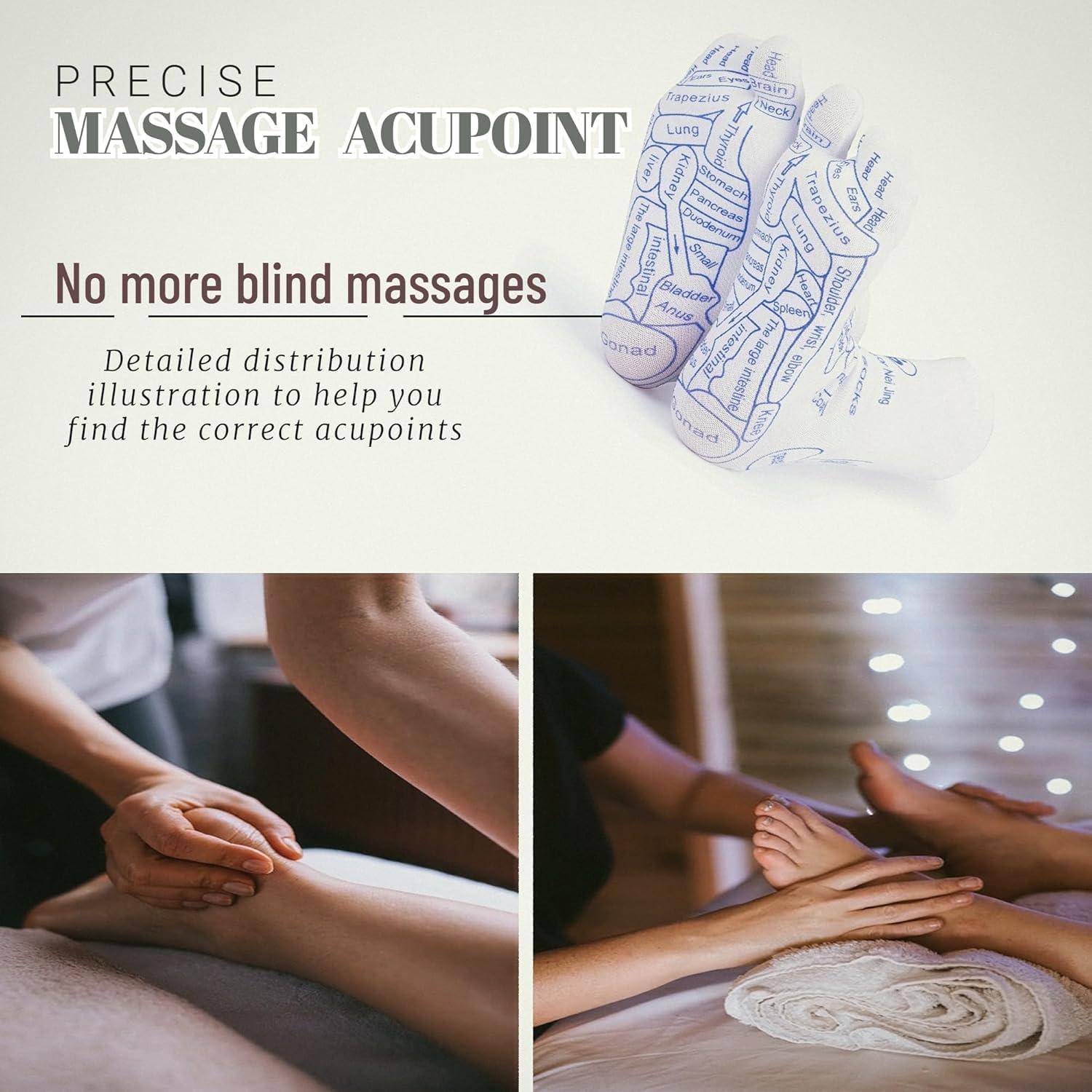 Wrixty Wrixty Reflexology Acupressure Socks, Foot Pain Relief Remedy for Men & Women Foot Massage