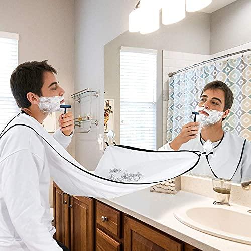 JAMB JAMB Apron Cape Beard Trimming Bib for Men Shaving & Hair Catcher Non-Stick Hair Catcher Grooming Cloth Waterproof with 2 Suction Cups for Mirror