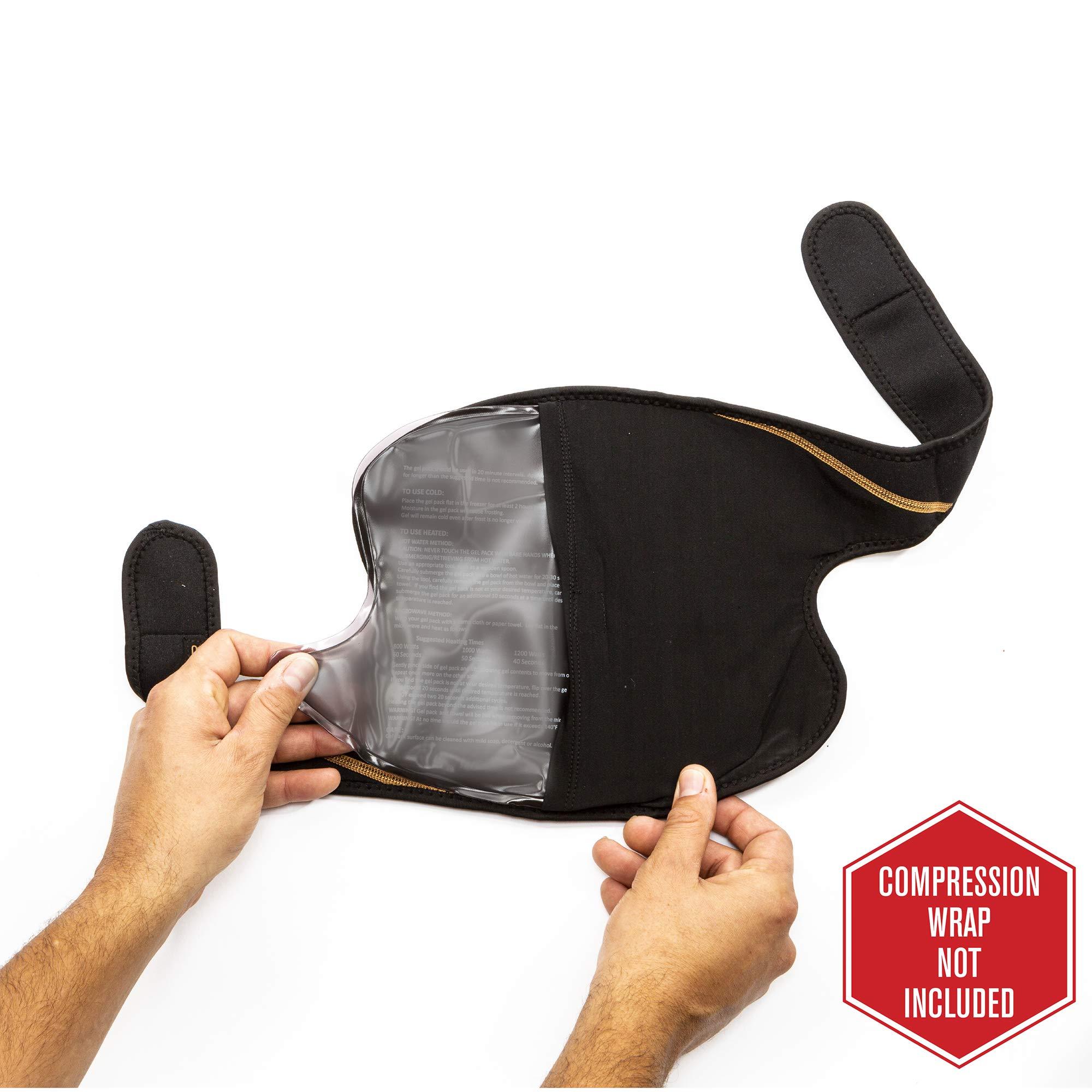 Copper Fit Copper Fit Unisex Adult Copper Fit Rapid Relief Knee Wrap, Hot/Cold Replacement Insert Pack Abdominal Support, Brown, One Size US