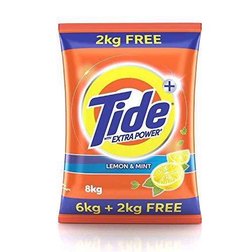 Tide Tide Plus Extra Power Detergent Washing Powder - 6 kg + 2 kg Free = 8kg (Lemon and Mint)