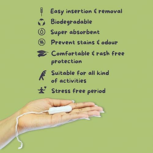 Lemme Be Lemme Be Cotton Sanitary Night Pads & Light Flow Tampons (Combo of 2)