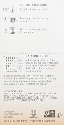 TAZO Tazo Organic Spiced Black Tea Chai -- 20 Tea Bags