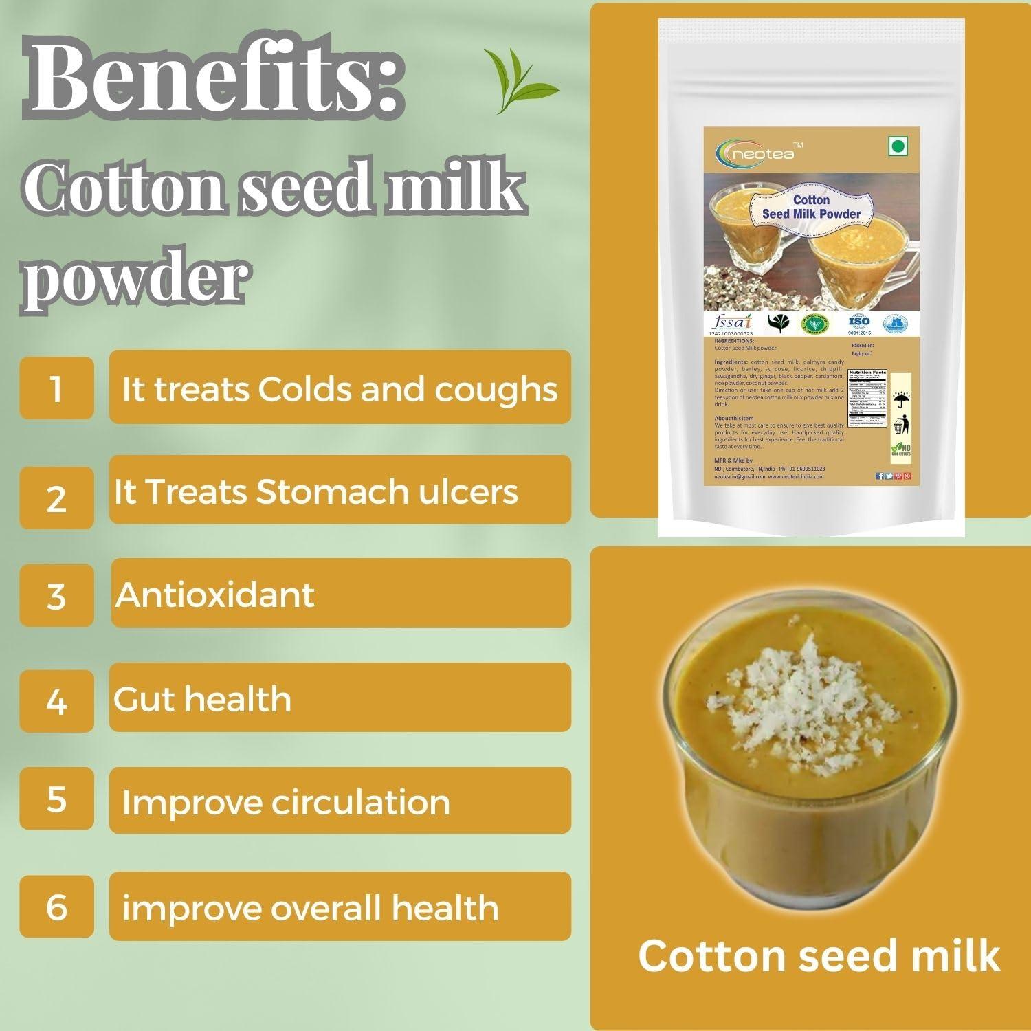 neotea Neotea Cotton Seed Milk Powder, Paruthi Paal, 500G