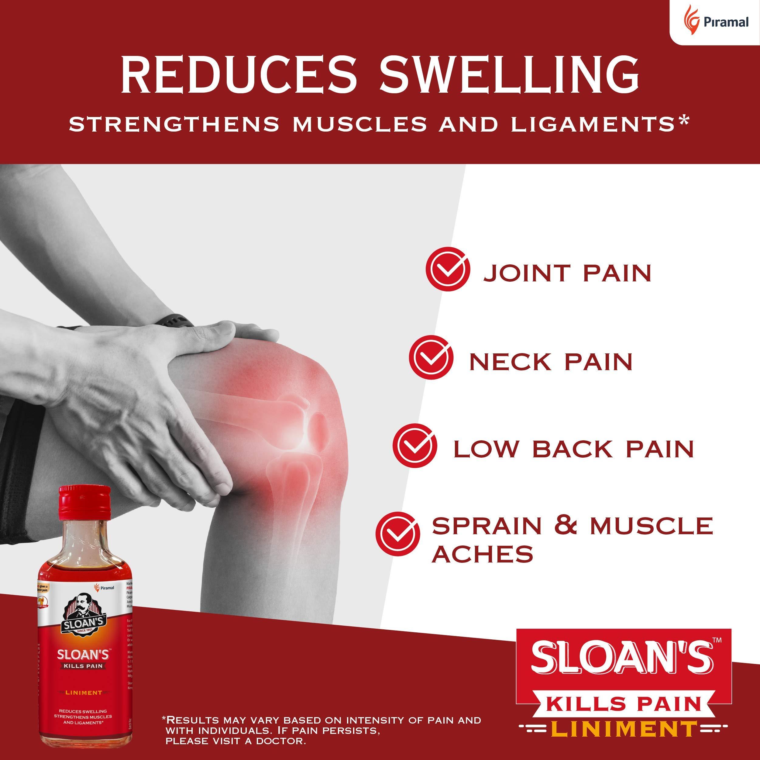 Sloan\'s Sloan\'s Liniment | 100% Ayurvedic | Kills Severe Muscle and Joint Pain | Reduces Swelling & Strengthens Muscle and Ligaments | Since 1901 | 71 ml x Pack of 3