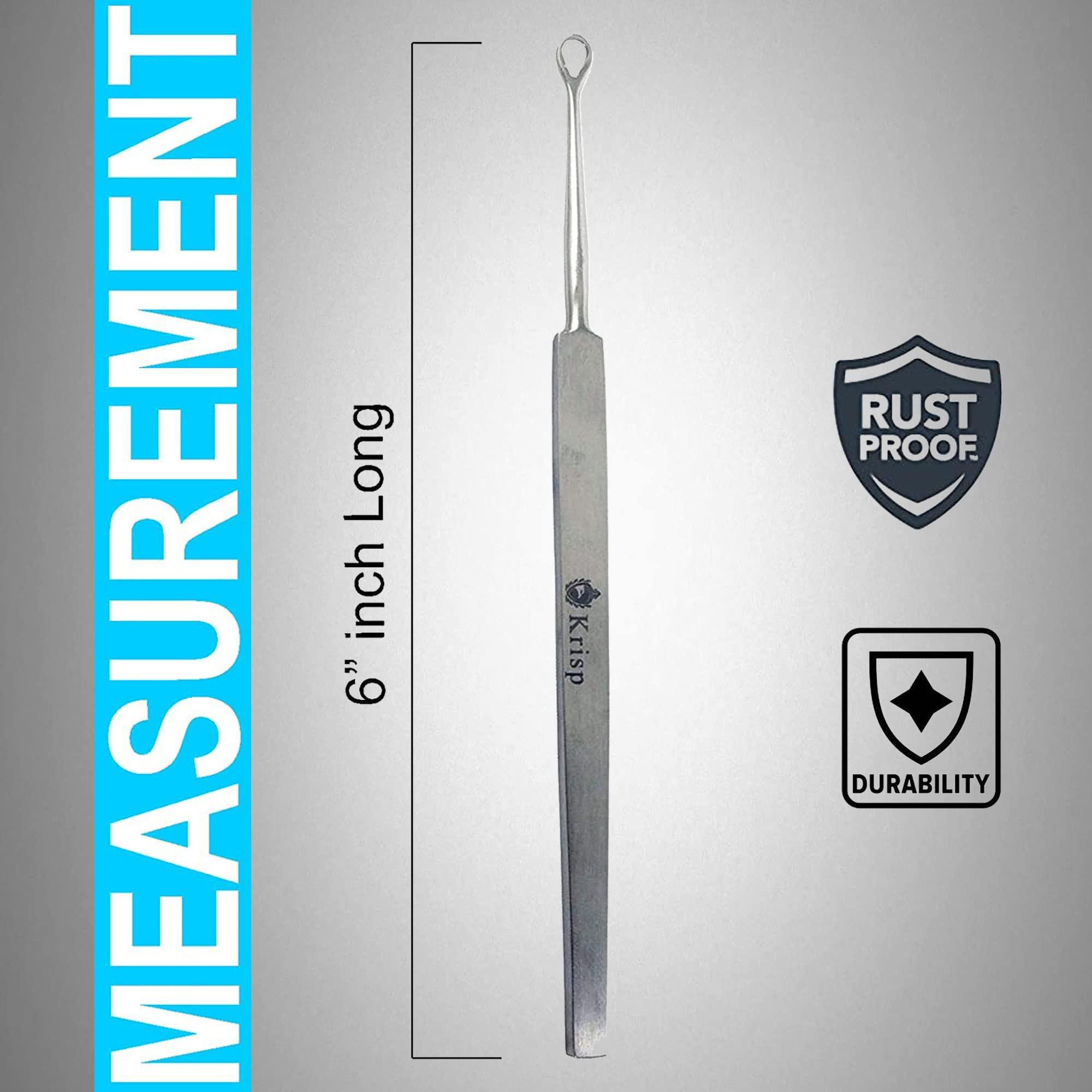 Krisp Beauty VALUE LIFE Ear Wax Removal Kit-Ear Q Tip Pick Curette Cleaning Reusable Earwax Cleaner Remover Medical Grade Stainless Steel Tool By Krisp Beauty