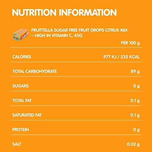 Fruit-tella Fruit-Tella Sugar Free Fruit Drops Citrus Pouch, 45 g