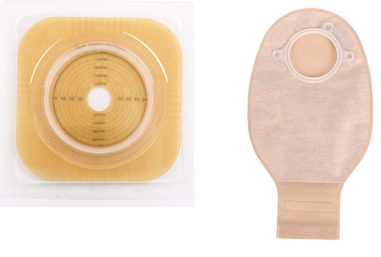 Bao Health Bao Health, 70 mm Skin Barrier Flange and Two piece open Pouch with filter & Velcro closure for Colostomy and Ileostomy (3017001+2207008F) (Set of 2)