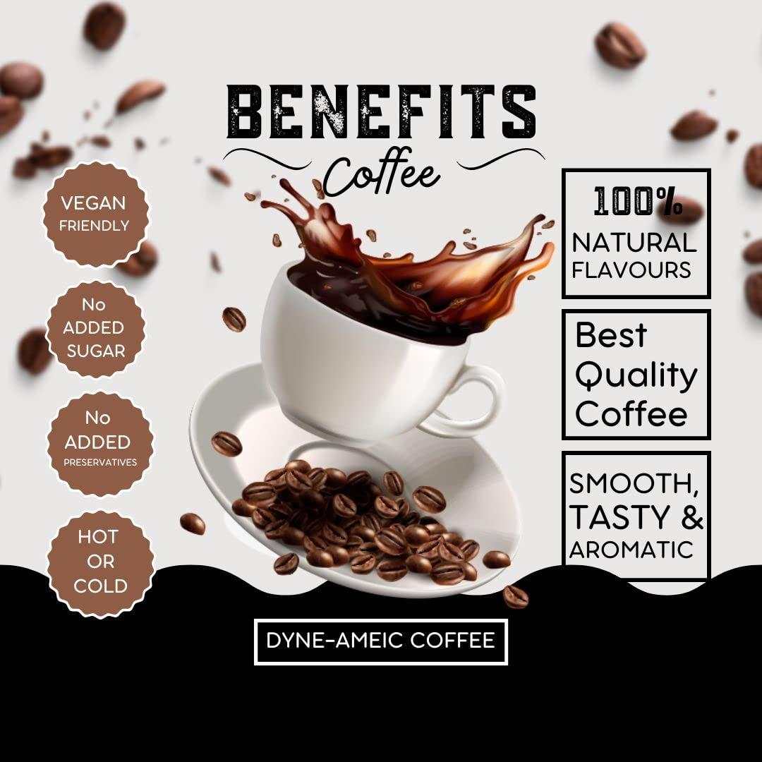 DYNE Dyne Instant Coffee (Robust Strong Coffee) | 70 Grams | Premium Arabica Beans | Premium Strong Coffee | Hot & Cold Coffee | Strong Coffee | Dark Roast | Instant Coffee