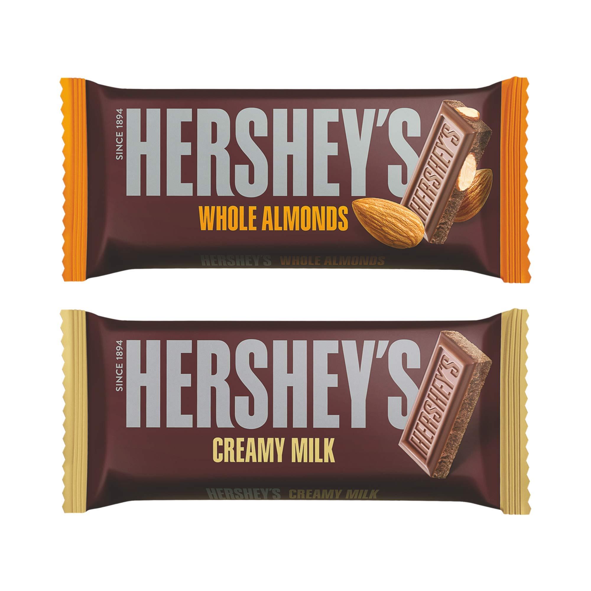 HERSHEY'S Hershey's Bar Whole Almond & Creamy Milk Chocolate, 100 gm (Pack of 2)