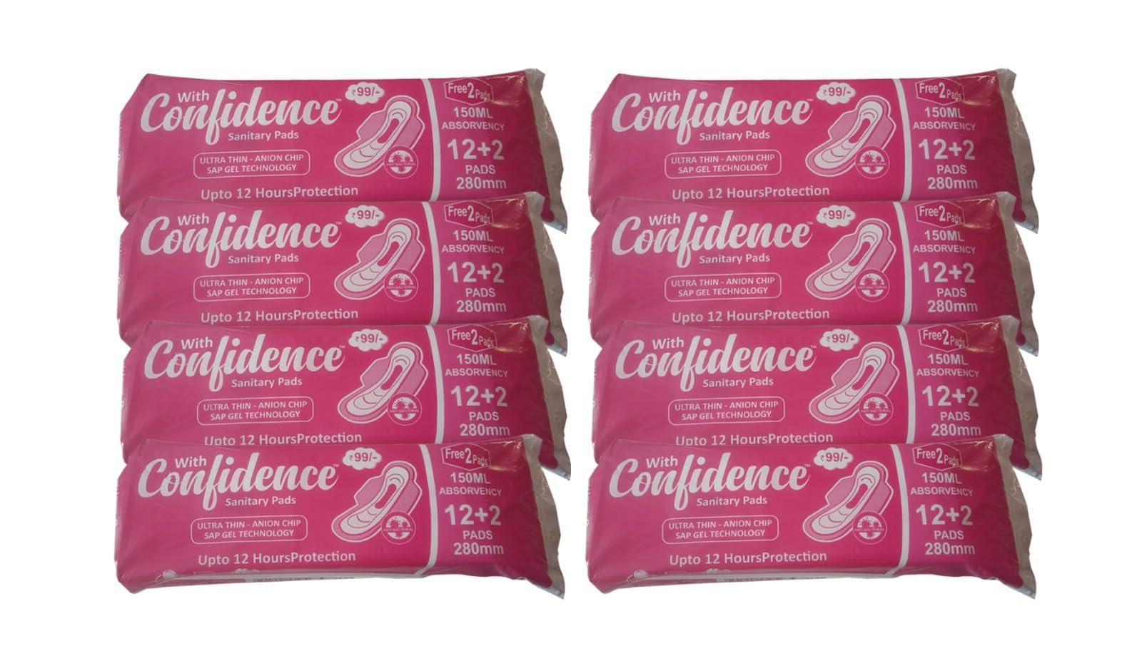 With Confidence With Confidence Ultra Sanitary Napkin/Pad 240mm Pack of 6 packets (84 pieces)