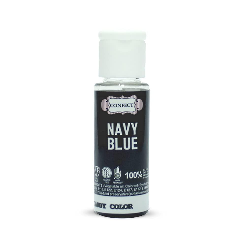 Confect Confect Edible Candy Color Oil Based for Icing & Cake Decoration Navy Blue 25ml