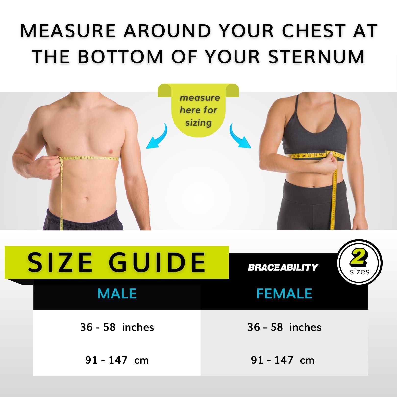 BraceAbility Universal Male : BraceAbility Rib Injury Wrap for Sore Or Bruised Ribs-Male