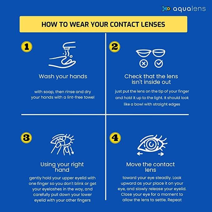 AQUALENS CONTACT LENSES Aquacolor Monthly Disposable Premium Turquoise Color Contact Lenses (2 Lens/Box) and 0 Power