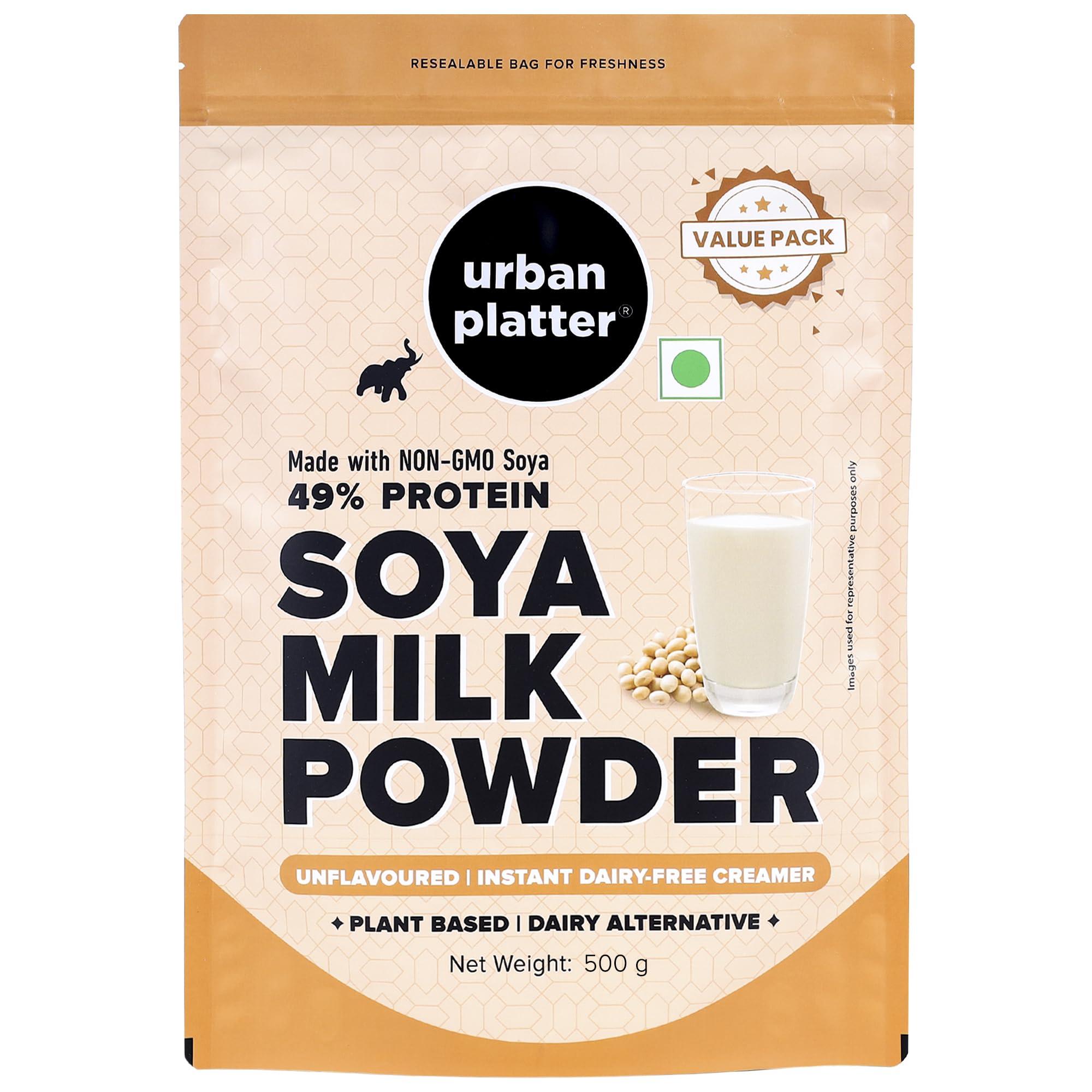 urban platter Urban Platter SOYA Milk Powder, 500g [Plant-Based / Milk Alternative, Non-GMO & 49% Protein]