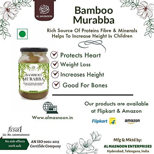 AL MASNOON AL MASNOON Homemade Bamboo Murabba Helps Increasing Height Growth Bamboo Shoots Murabba | Bans Ka Murabba 500 grm | Good for Health 500grms