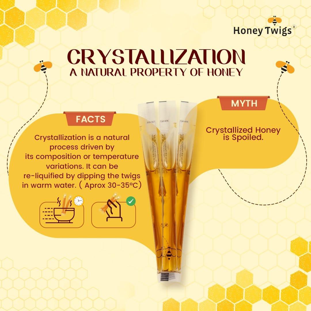 Honey Twigs Honey Twigs Cinnamon Infused Honey | Pure Honey, 240gms (30 Single Sachets) | Grade A Honey - Traceable Source | Zero Additives | Zero Added Sugar | Immunity Booster | Natural Flavour Honey