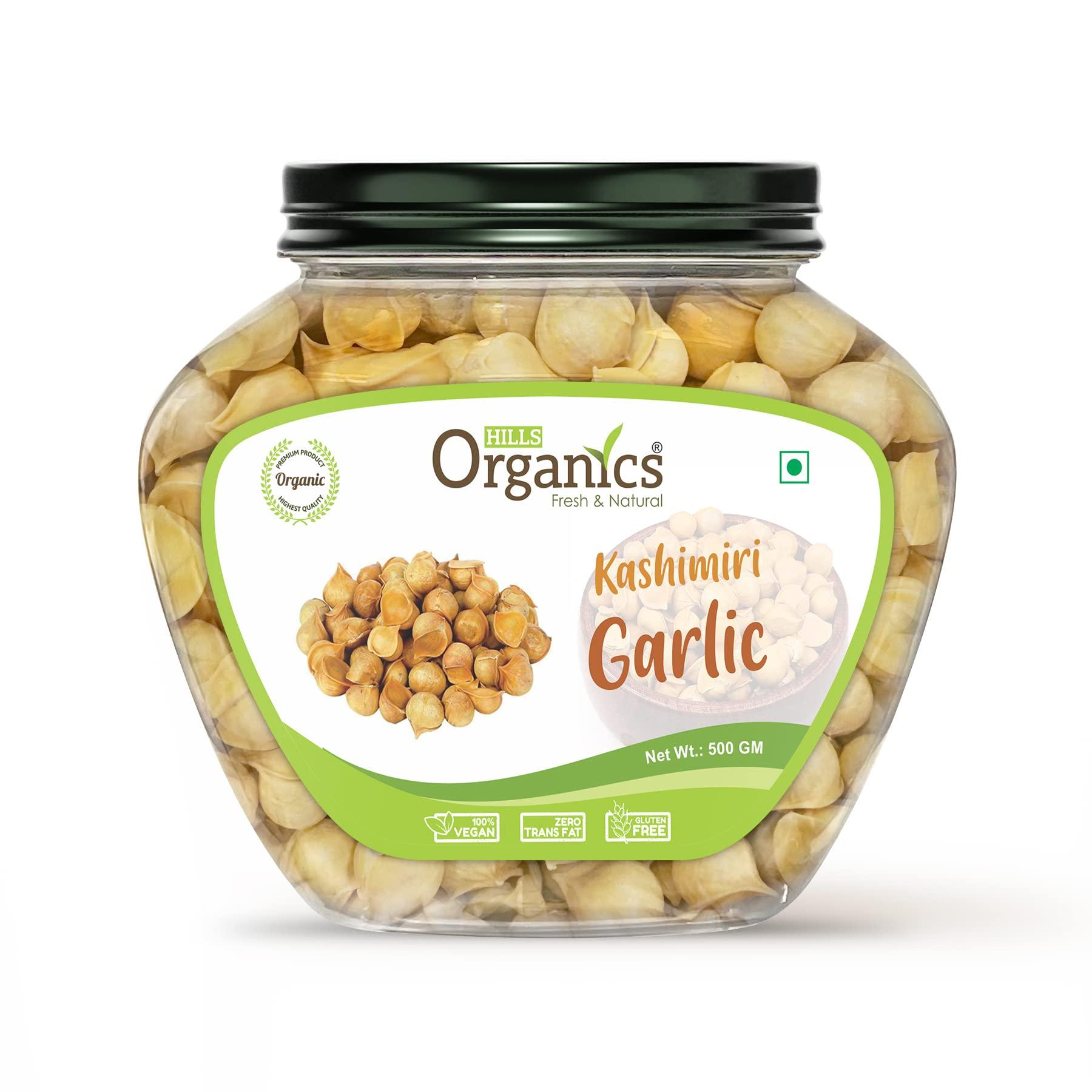 HILLS ORGANICS HILLS ORGANICS Kashmiri Garlic (Lehsun) 1 Kg | 100% Fresh & Natural Organic Single Clove Garlic | Snow Mountain Garlic | Pure & Natural Lahsun | Garlic For Strong Immunity & Diabetes