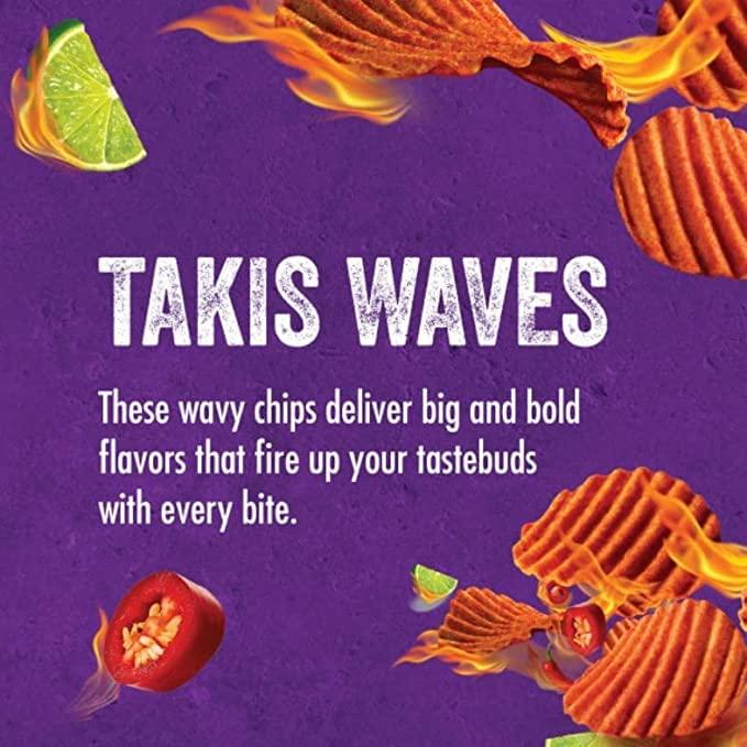 Generic Takis Waves Fuego Hot Chili Papper & Lime Potato Waves Chips 71g (USA)