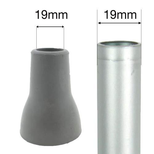 Lifeswonderful Lifeswonderful SaferStep Shock Absorbing Ferrule for Walking Stick, 2-Pieces, 19 mm Diameter, Grey