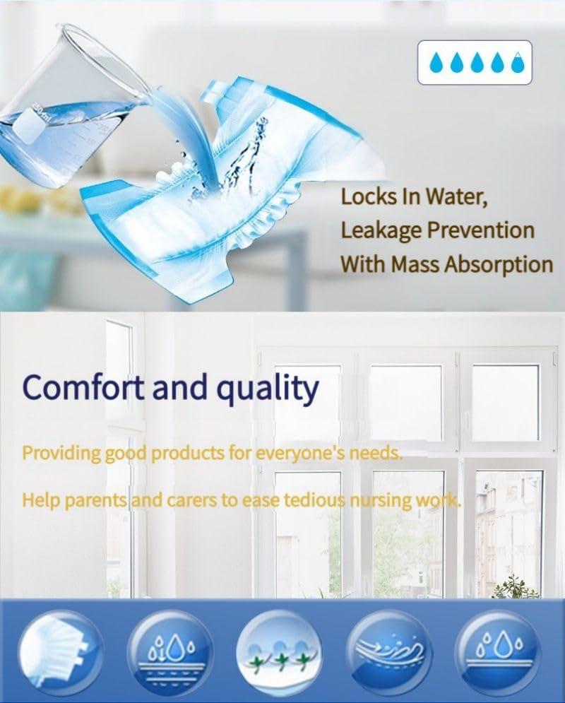 Hi-mate hi mate premium adult pant style diapers in 100 pc combo pack (extra large)