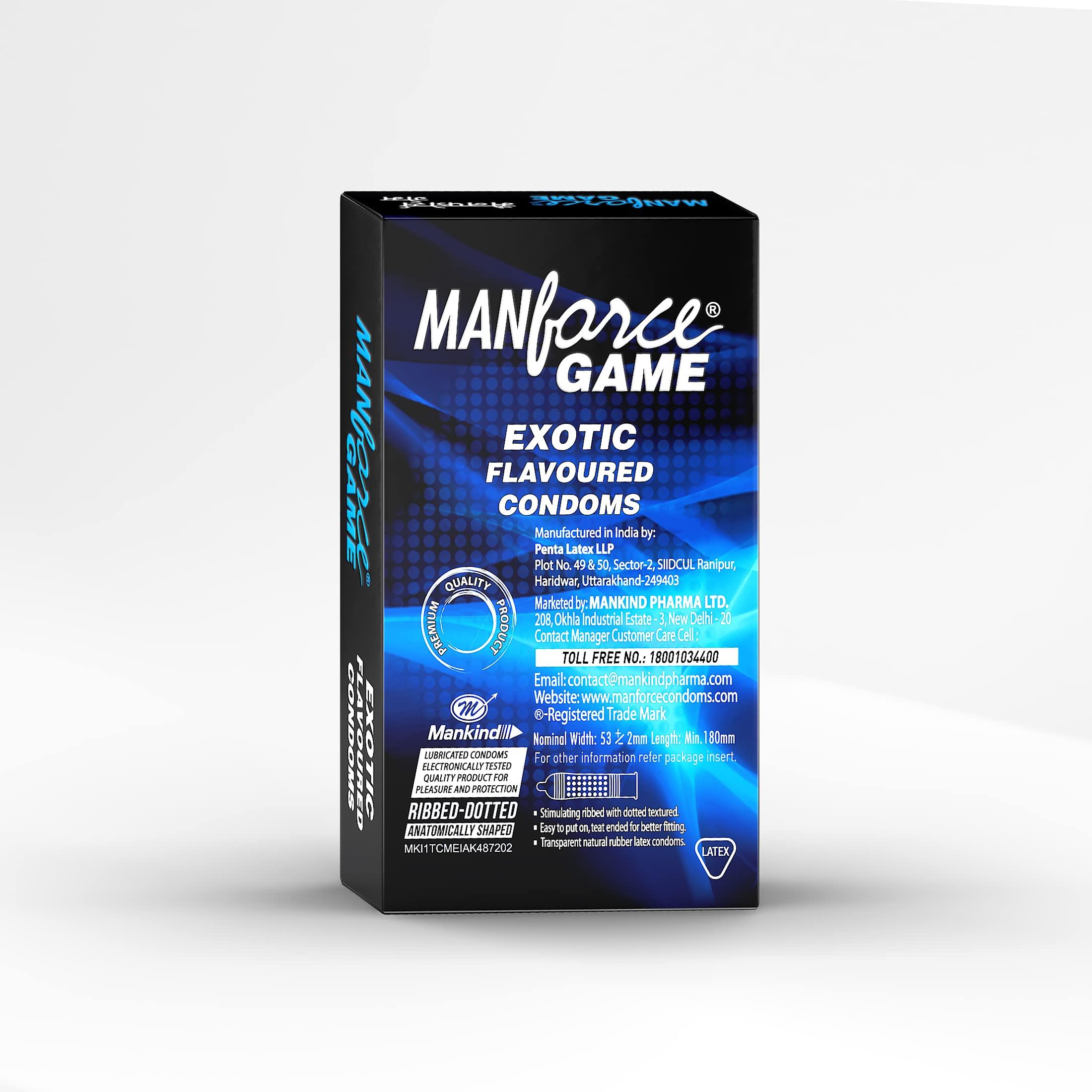 Manforce Manforce GAME Condoms, 10 Pieces x Pack of 2
