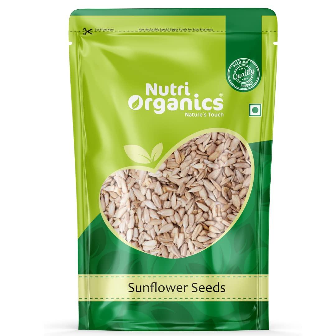 Nutri Organics Nutri Organics Sunflower Seeds 200g - Raw Seeds for Eating | Healthy Snacks | High in Vitamin, Fibre & Protein