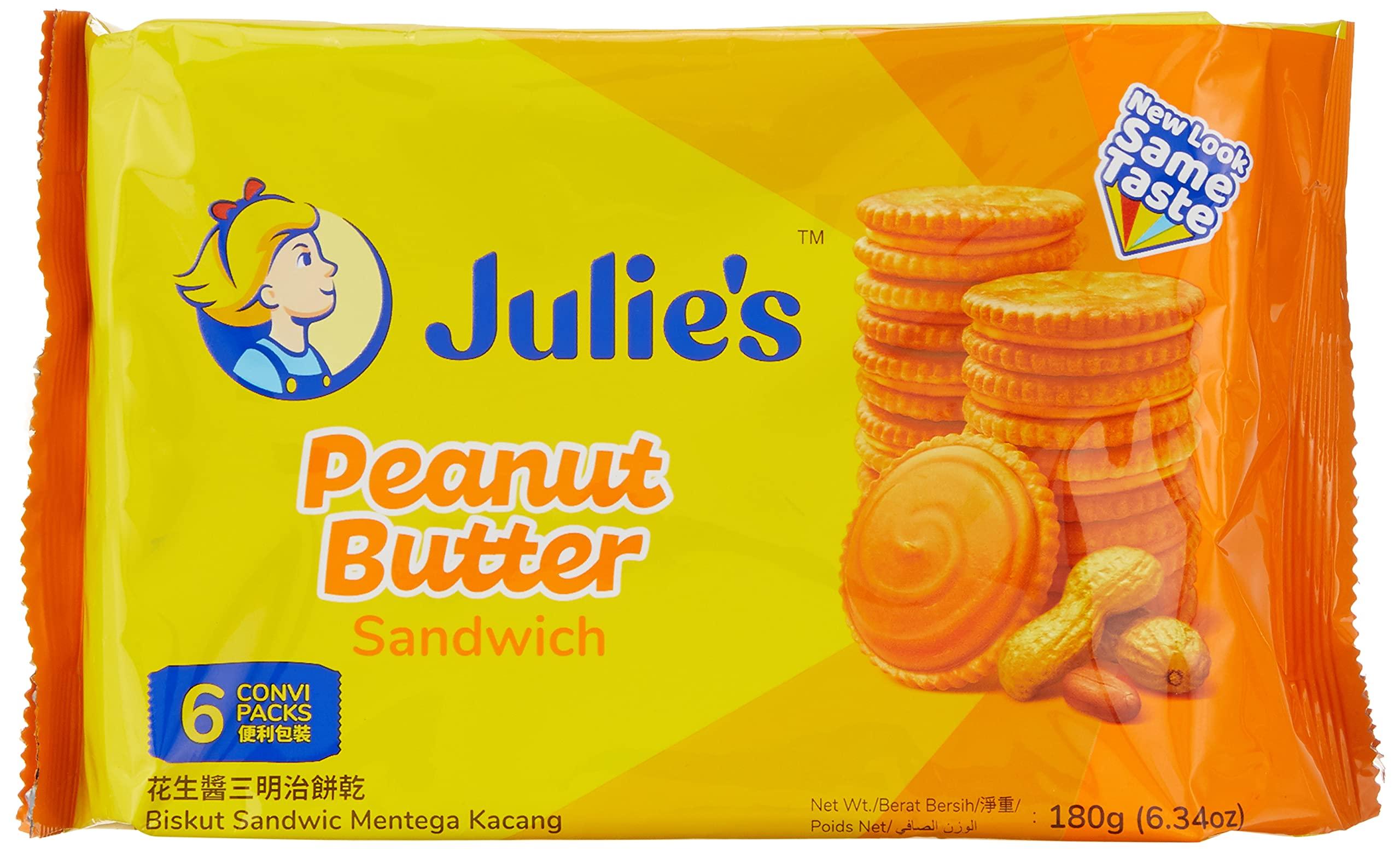 Julie's Julie's Peanut Butter Sandwich Cookies, 180g