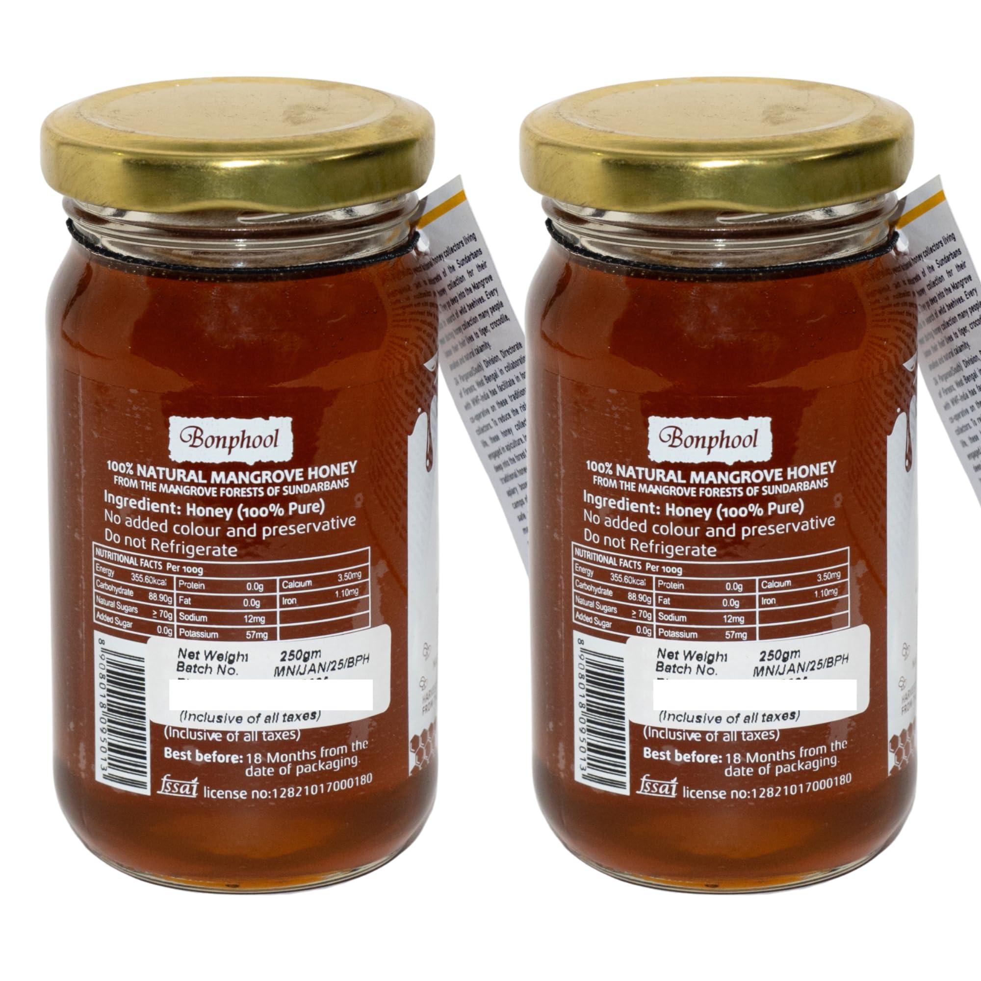 BONPHOOL BONPHOOL Natural Mangrove Honey, 250 Grams - Pack of 2