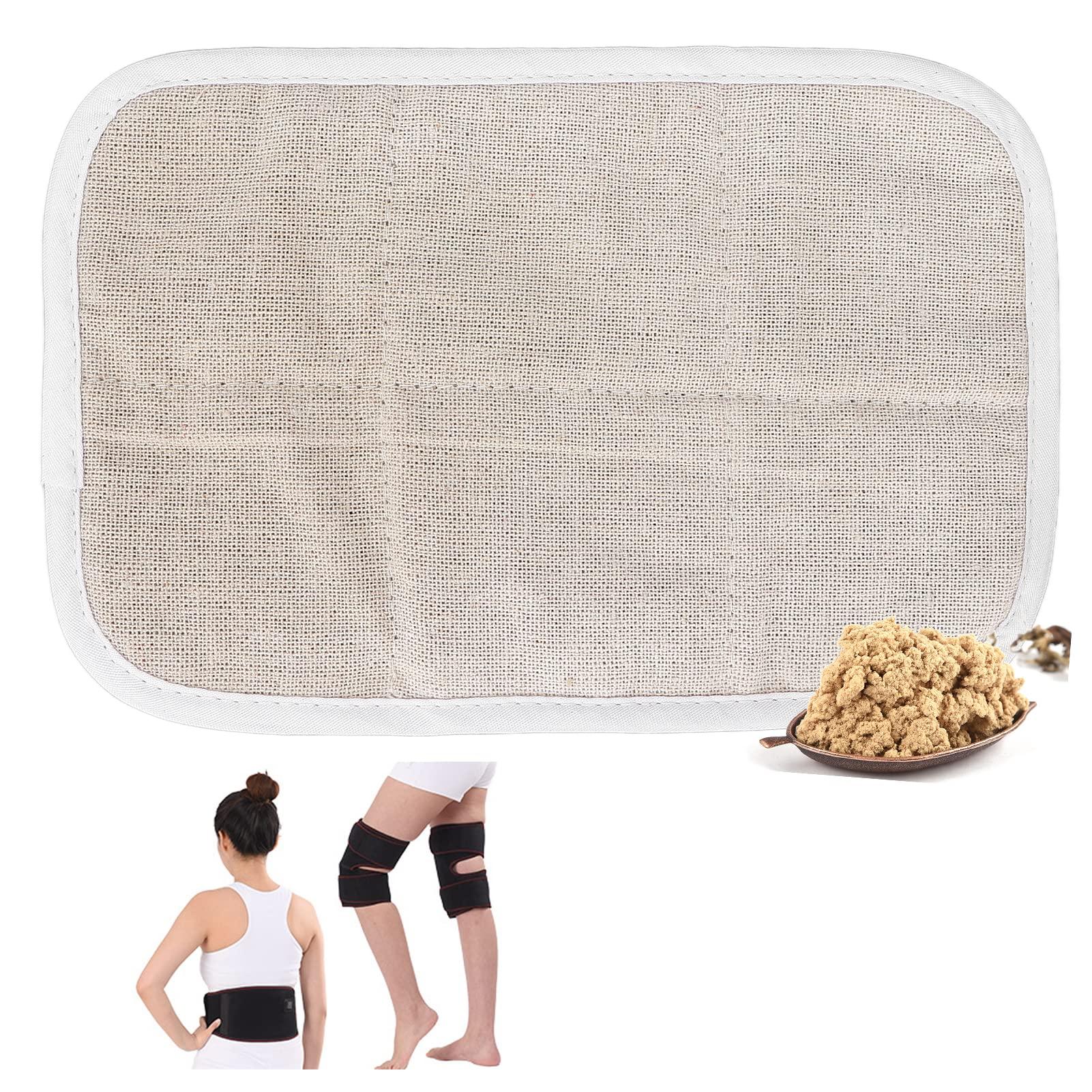 Fabater Moxibustion Bag, Hot Compress Moxa Bag Heat Insulation Cotton and Linen Rounded Rectangular for Waist and Knee Protectors