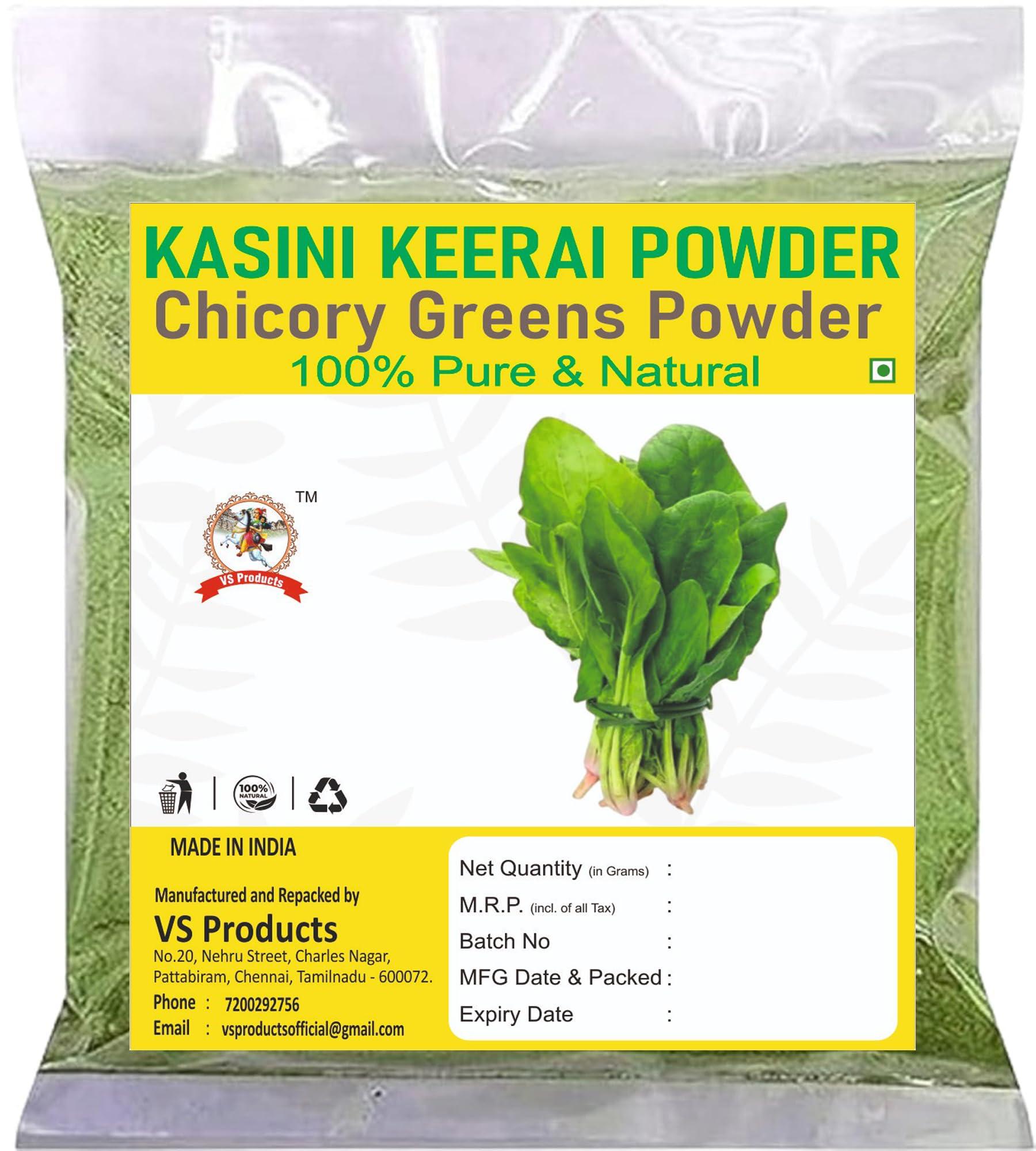 VS Products VS Products Kasini Keerai Powder, 100g, Kasni, Chikory, Cichorium Intybus Powder, ChicoryGreensPowder, 100g
