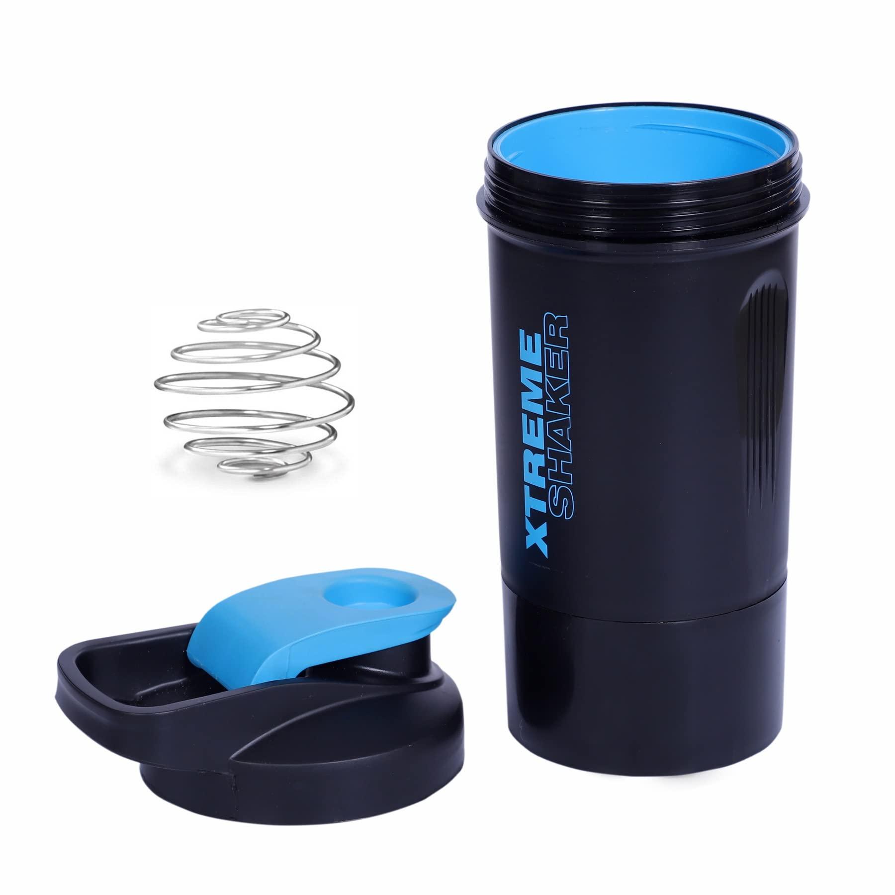Jaypee Plus Jaypee Plus Xtreme Shaker Gym Shaker for Protein Shake Shaker Bottles for Protein, Preworkout Shaker BCAA Shake, Protein Shaker Bottle for Gym Men and Women BPA-Free 700 ml Black Blue