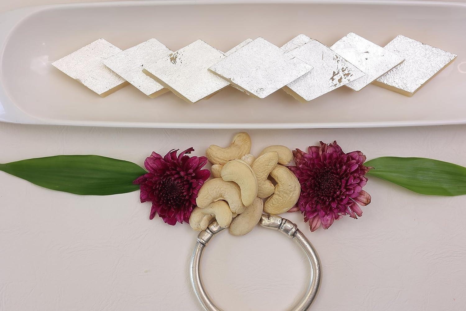 TAAJAS FOOD TAAJAS FOOD Sugar Free Kaju Katli 250g | Gluten Free Indian Fresh Traditional Mithai | Made With Finest Cashews | No Preservatives, Artificial Color, Flavor & Delicious Sweet Taste | Festive Gift Box