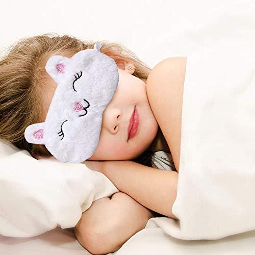 Let Party 2 Pack Cute Animal Sleep Mask for Girls Cute Cartoon Fox Alpaca Soft Plush Blindfold Sleep Masks Eye Cover for Women Girls Travel Nap Night Sleeping
