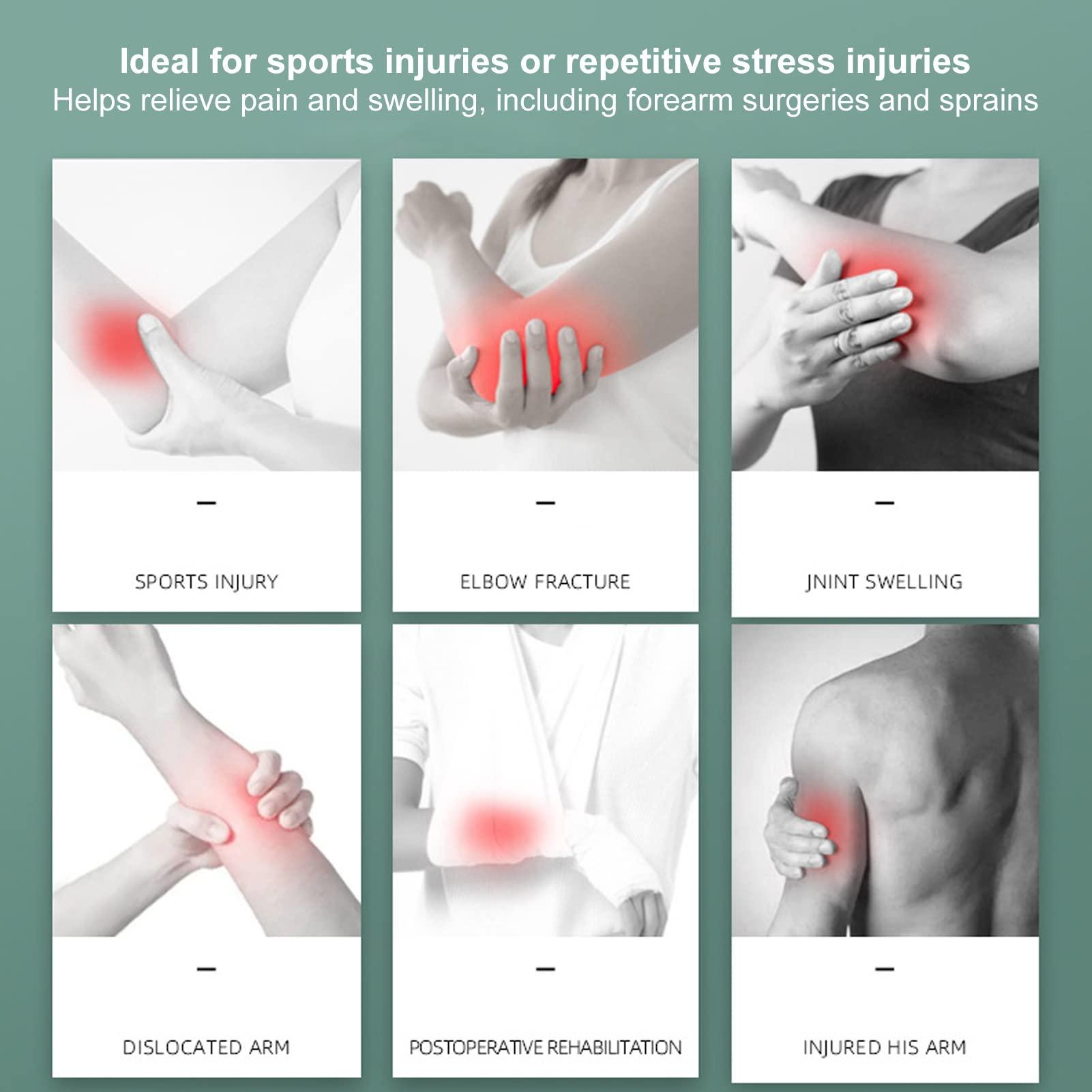 MXGZ Arm Brace, Fixed Protection Elbow Brace Wide Compatible 3 Metal Strips for Sports Injury for Adult (XS)