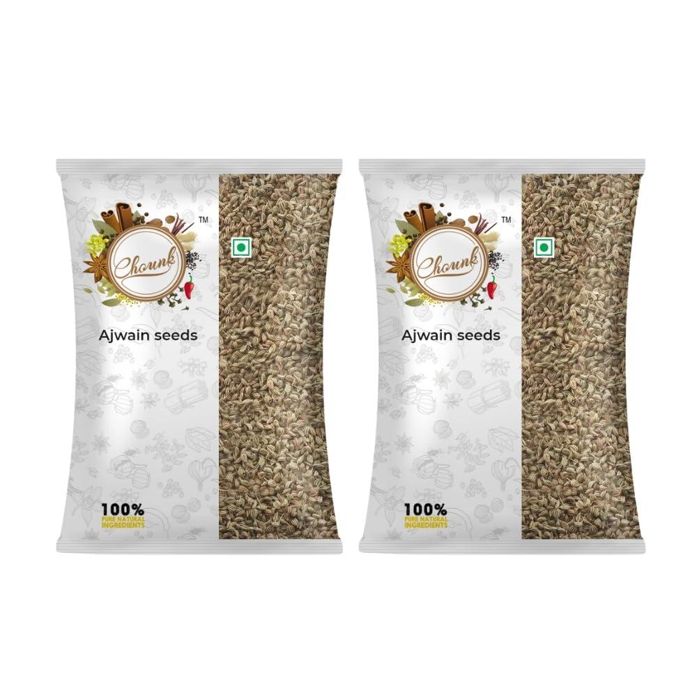 Chounk Chounk Ajwain Seeds/Carom Seeds/Fresh Ajwan/ - 200g (2 X 100g) | Ajowan | Rich & Strong Flavour | Used in Cooking | Vaamu Seeds