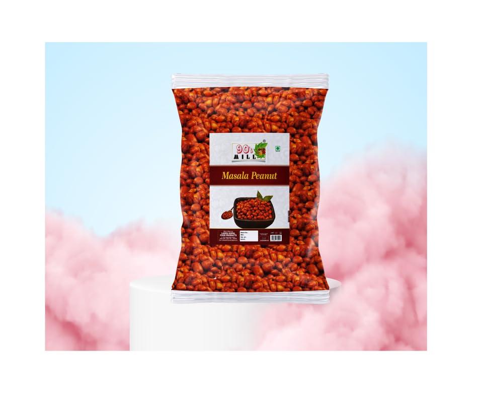 90\'s MILL 90\'s MILL Authentic Bikaner Fried Peanut/Namkeen Fried Salted Peanut/Spicy Peanuts/Special Fried Peanuts/Fried Masala Mungfali/Groundnut/Singdana/Fried Salted Peanut Snack-900g*4Pack