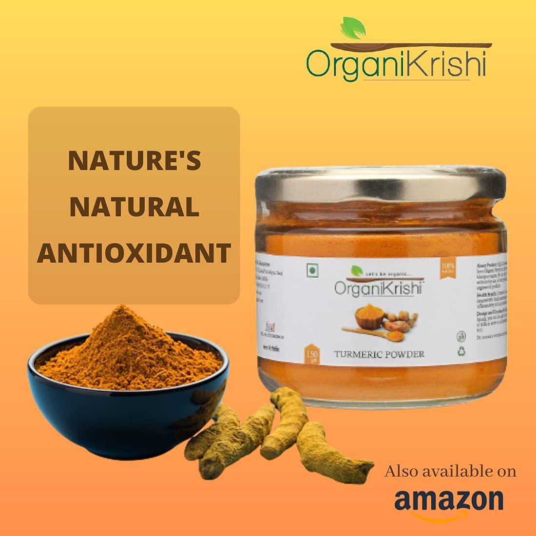 OrganiKrishi OrganiKrishi Lakadong Turmeric Powder | | 7% Curcumin - 150gm